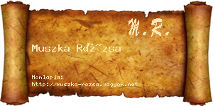 Muszka Rózsa névjegykártya