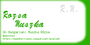 rozsa muszka business card